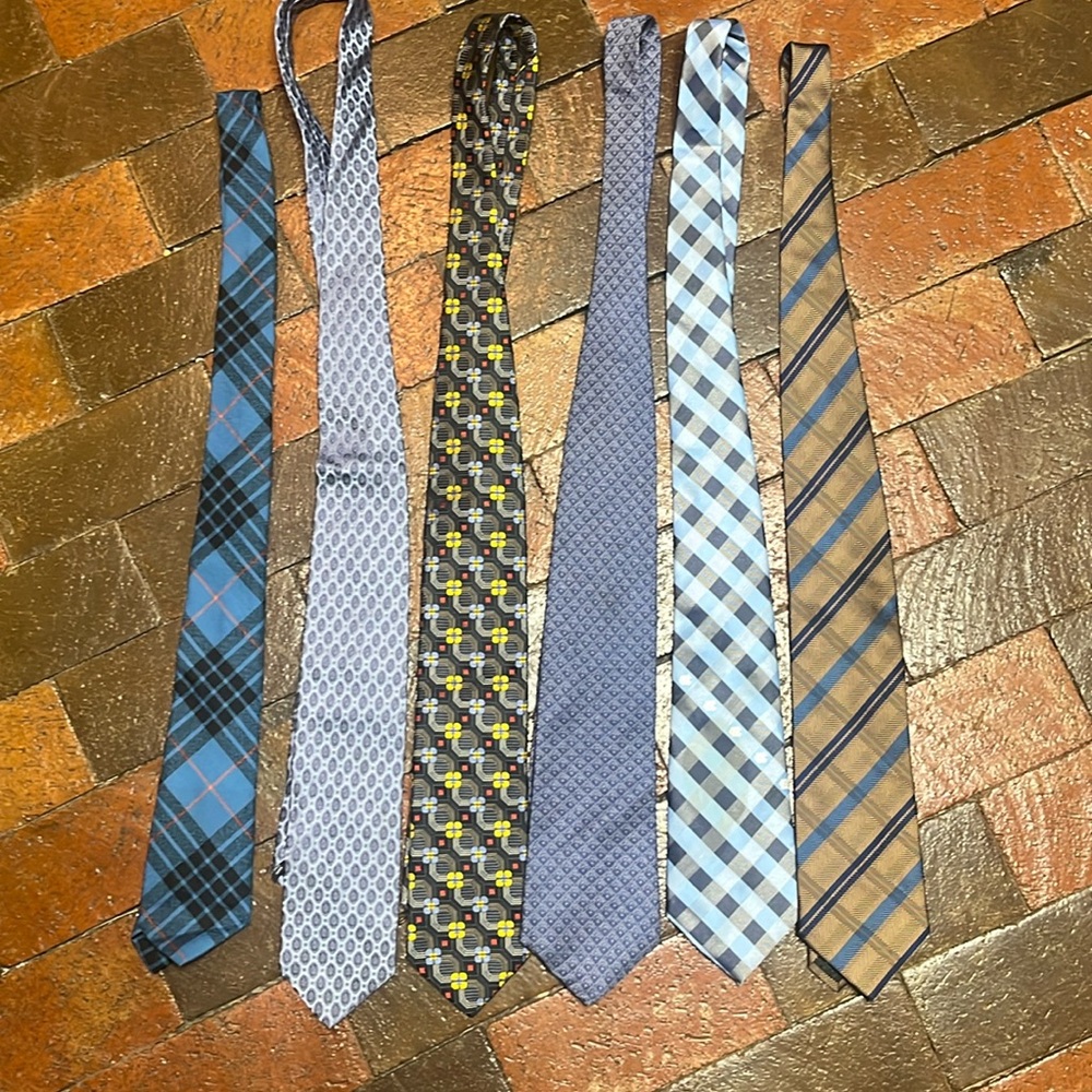 MEN TIES 6 TOTAL/MACKAY/Perry Ellis/Robert Talbot/Eagle’s Wing/Dimani/Royal 1203